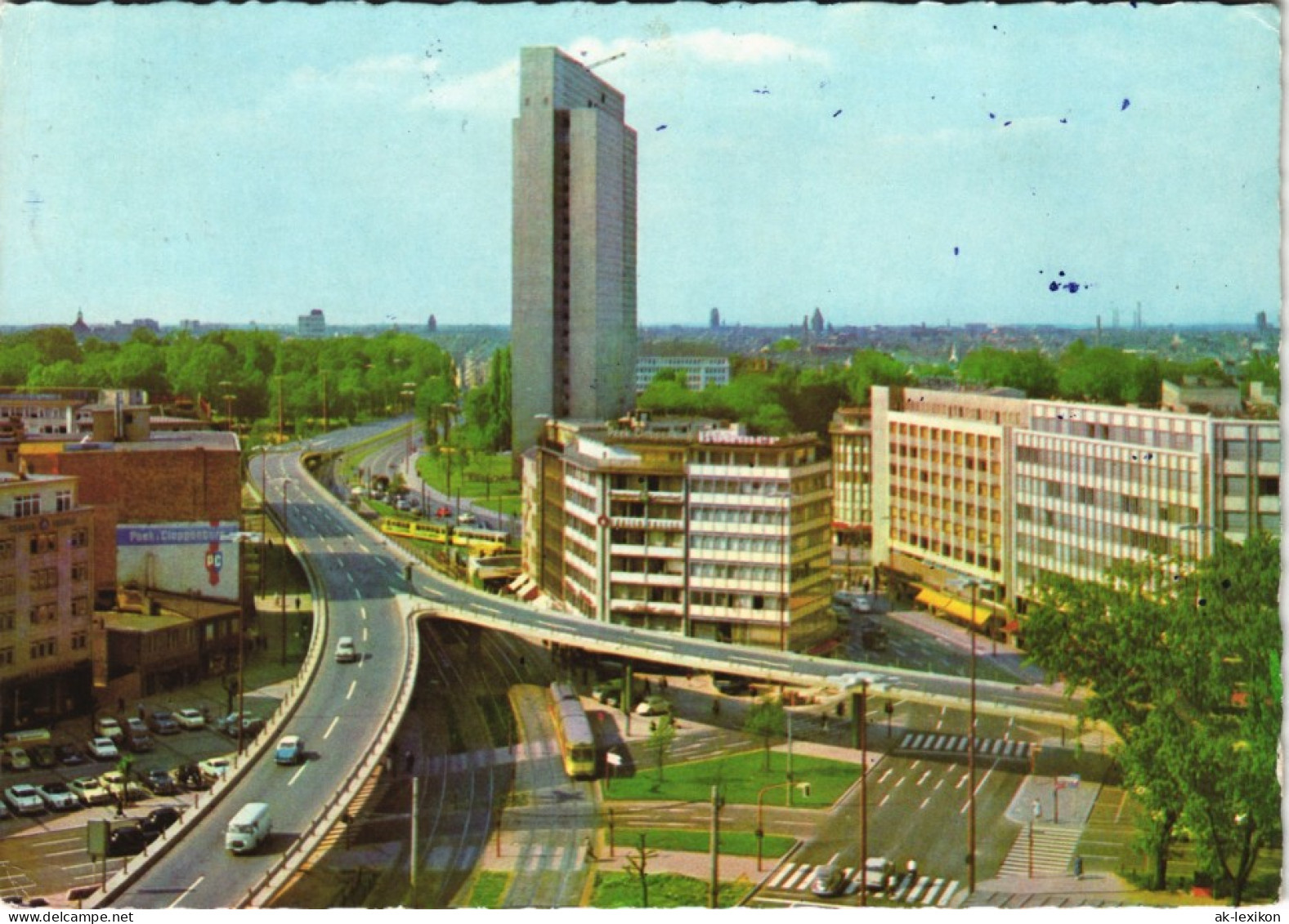 Ansichtskarte Düsseldorf Hochstrasse U. Thyssen Haus Hochhaus 1963 - Düsseldorf