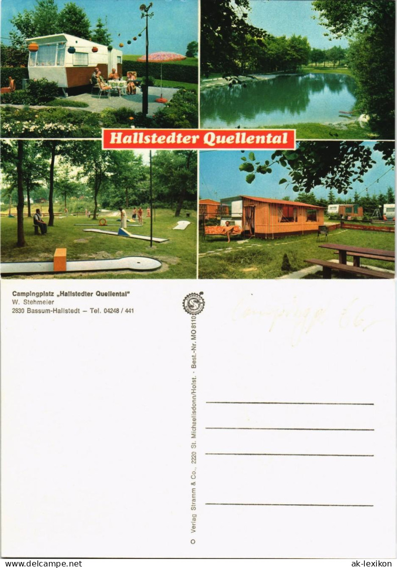 Hallstedt-Bassum Campingplatz Hallstedter Quellental Mehrbild-AK 4 Fotos 1980 - Other & Unclassified