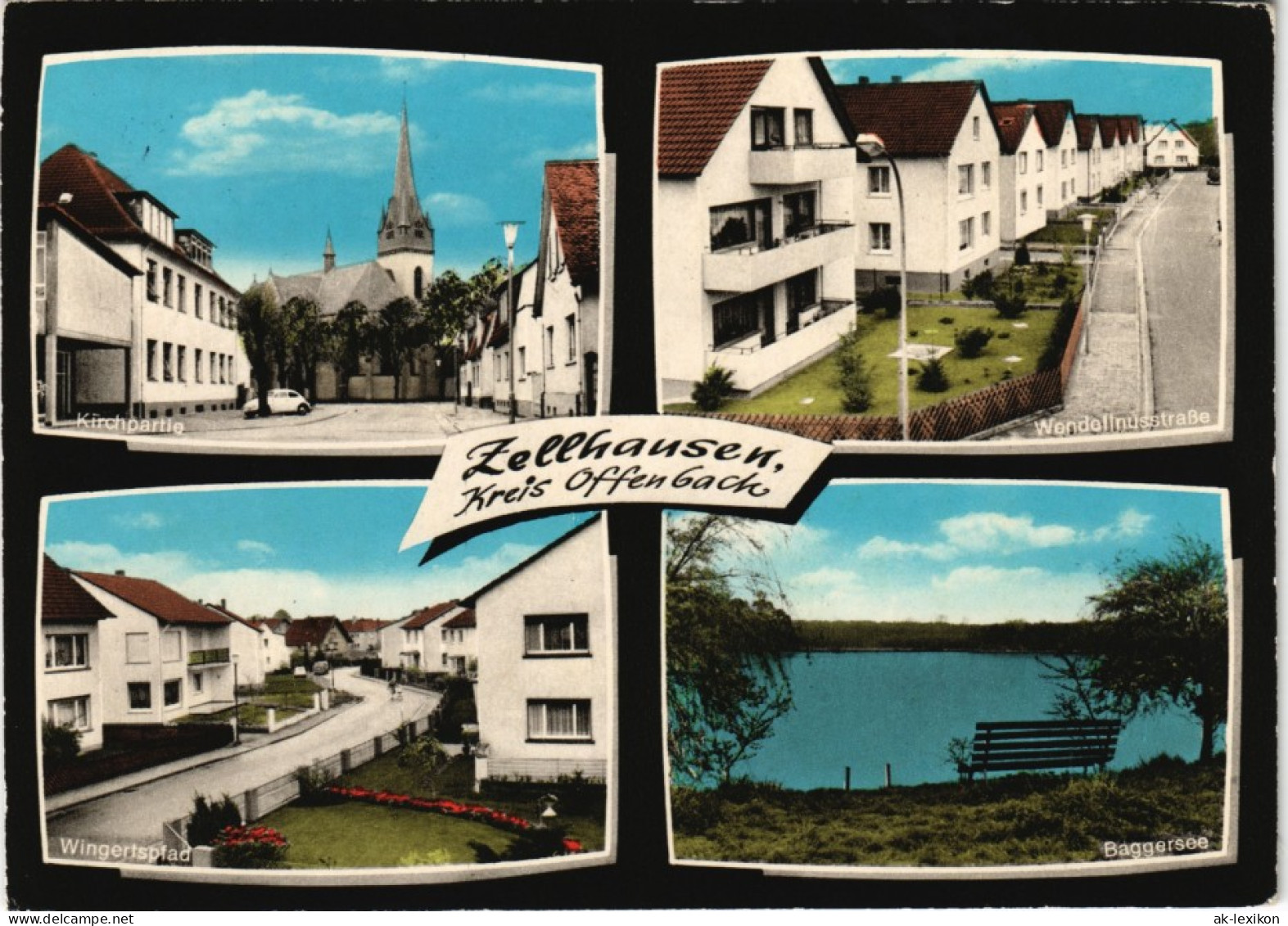 Zellhausen Mehrbild-AK Mit Straßen, Wingertspfad Und Baggersee 1983/1975 - Other & Unclassified