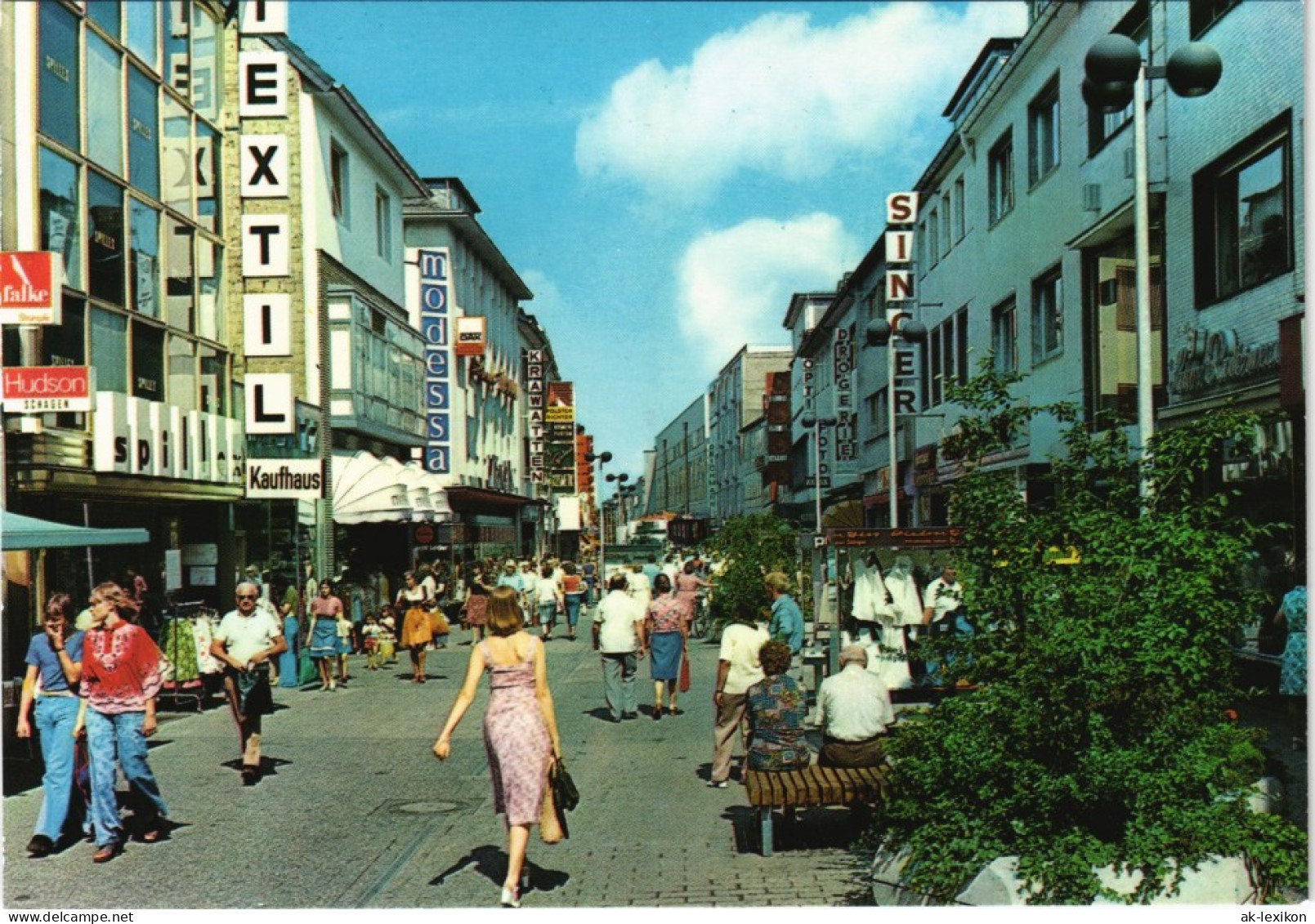 Düren Wirtelstraße (Fußgängerzone) Geschäfte Einkaufsmeile 1980 - Dueren