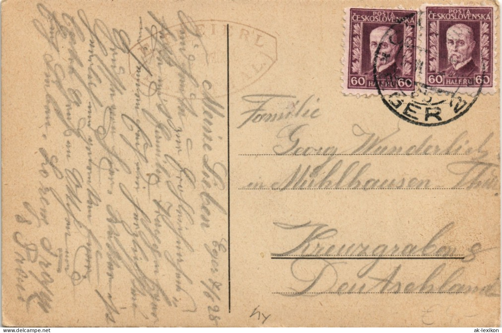 Postcard Eger Cheb Mühlerl 1928 - Tschechische Republik
