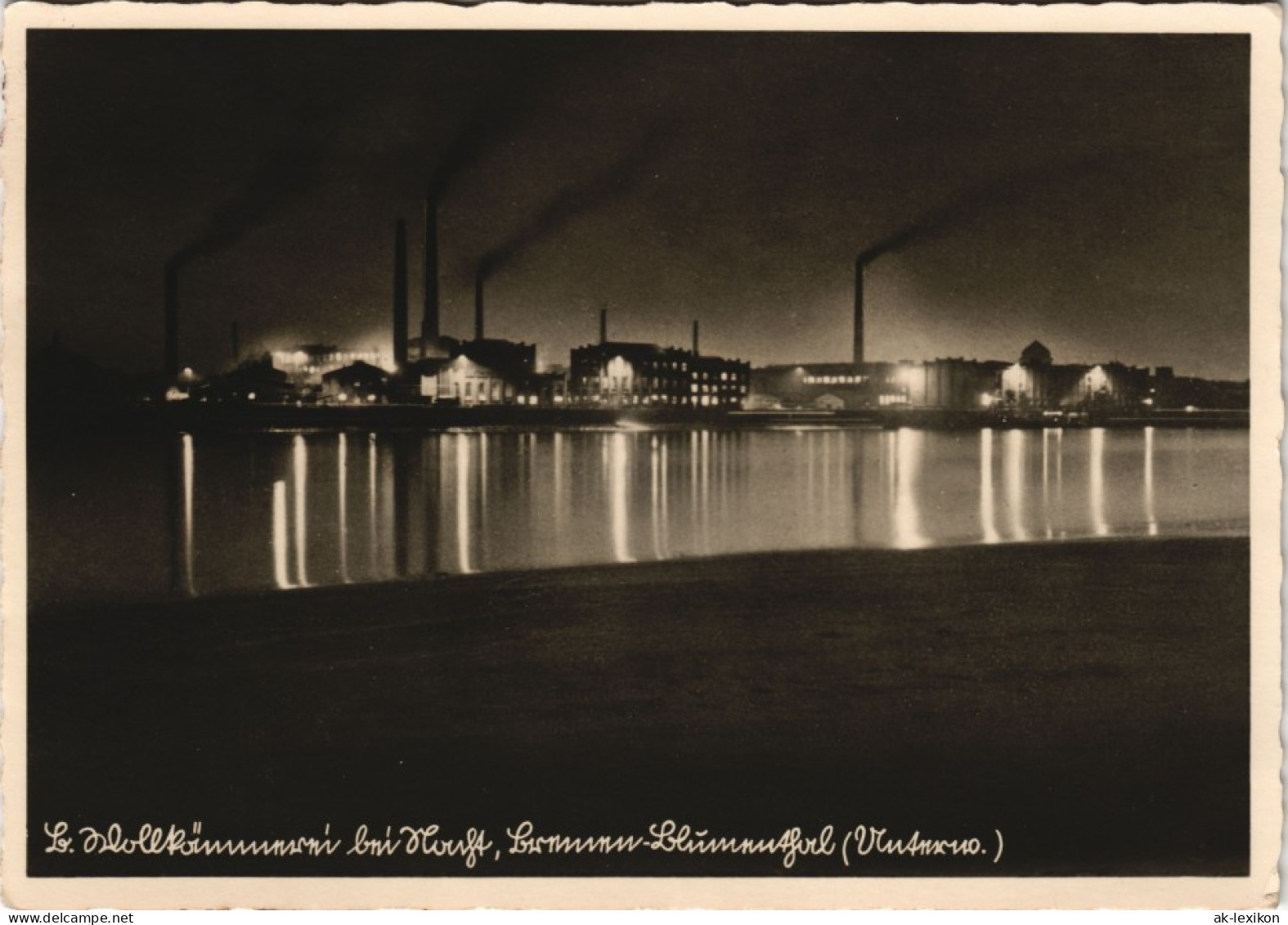 Ansichtskarte Blumenthal -Bremen Fabrikanlagen Bei Nacht 1942 - Bremen