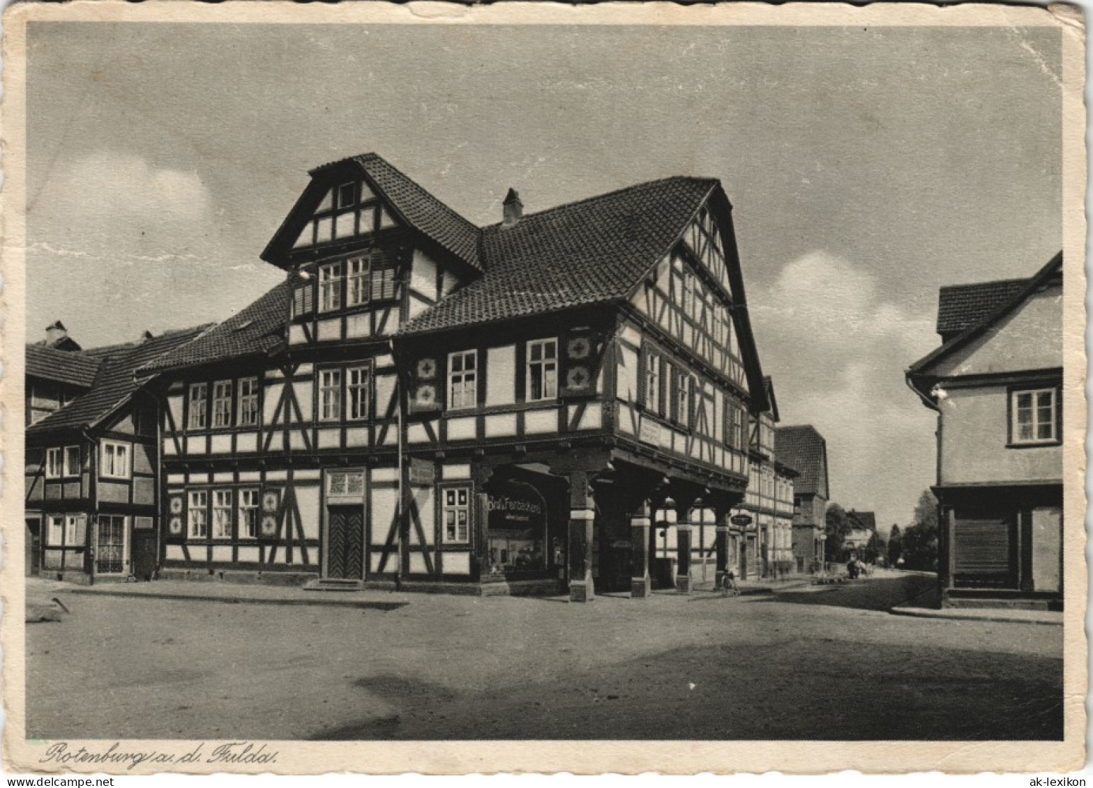 Ansichtskarte Rotenburg A. D. Fulda Geschäft - Warenhaus 1932 - Rotenburg