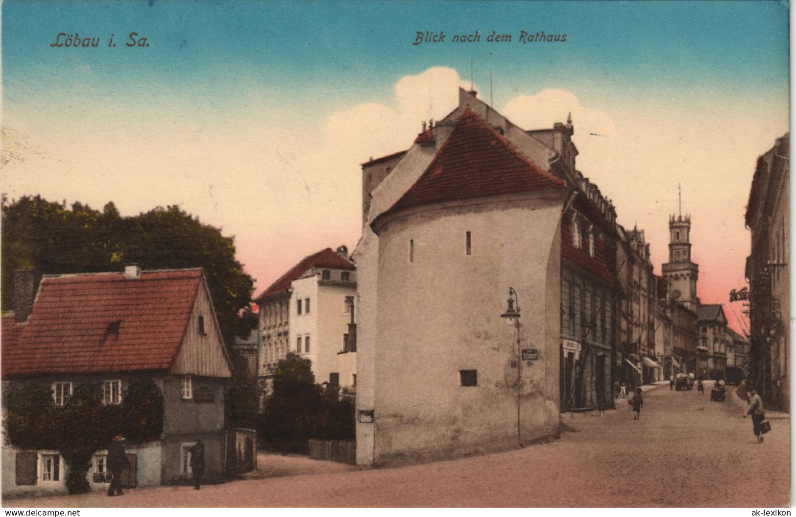 Ansichtskarte Löbau Zittauer Straße 1913 - Loebau