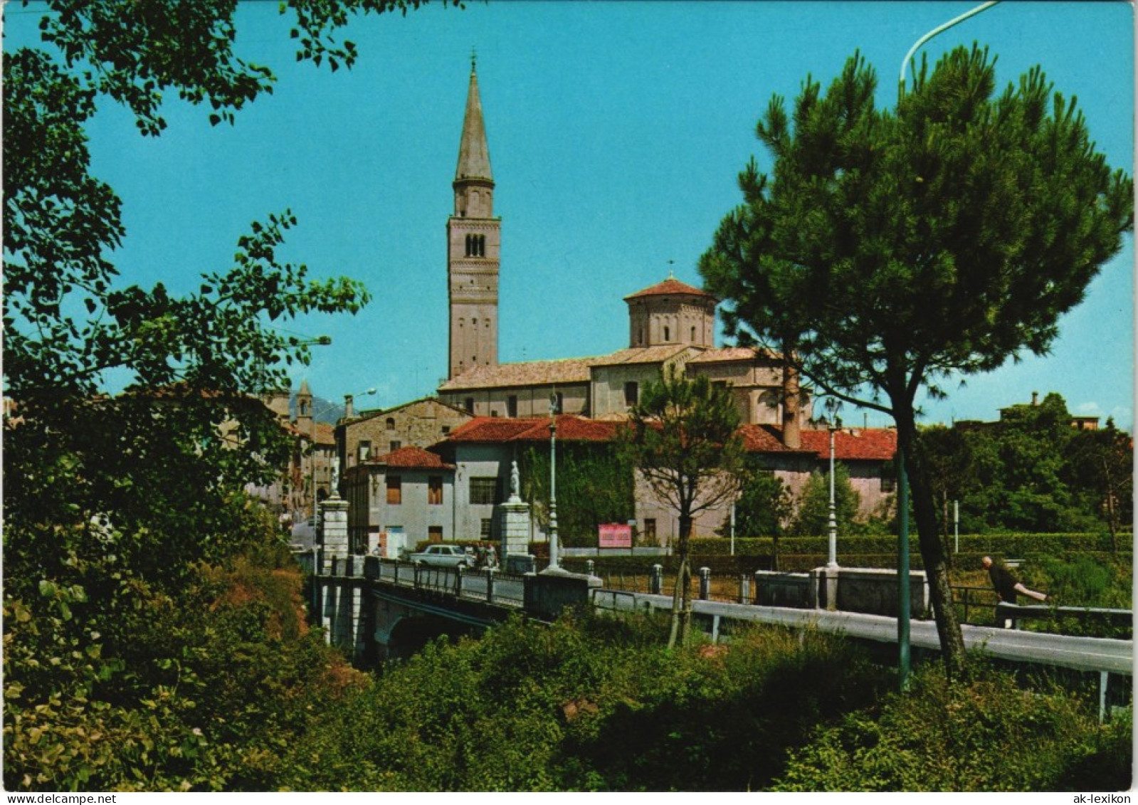 Cartoline Pordenone Scorcio Panoramico Con Ponte Adamo Ed Eva 1970 - Otros & Sin Clasificación