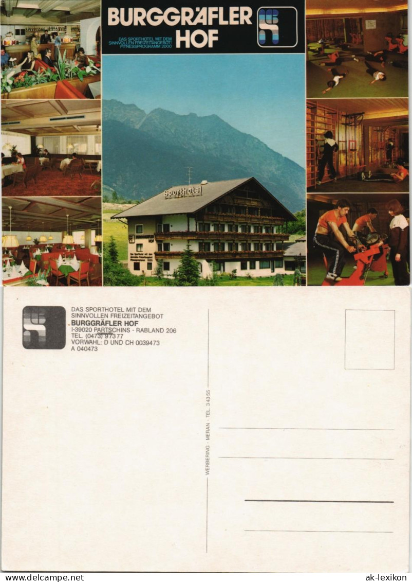 Partschins Parcines BURGGRÄFLER HOF RABLAND SPORTHOTEL In Südtirol 1975 - Otros & Sin Clasificación