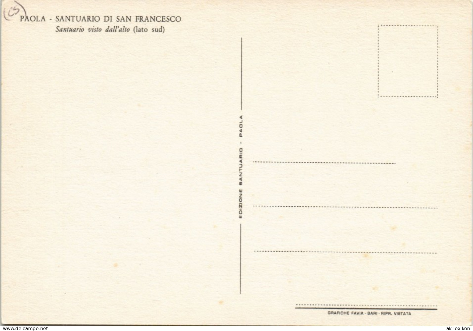 Cartoline Paola SANTUARIO DI SAN FRANCESCO 1975 - Otros & Sin Clasificación