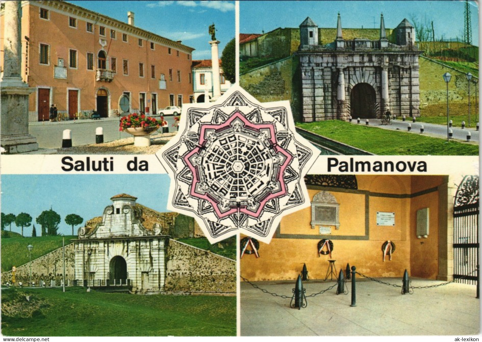 Palmanova Ortsansichten Municipio Monumento Ai Caduti Due Porte 1975 - Otros & Sin Clasificación