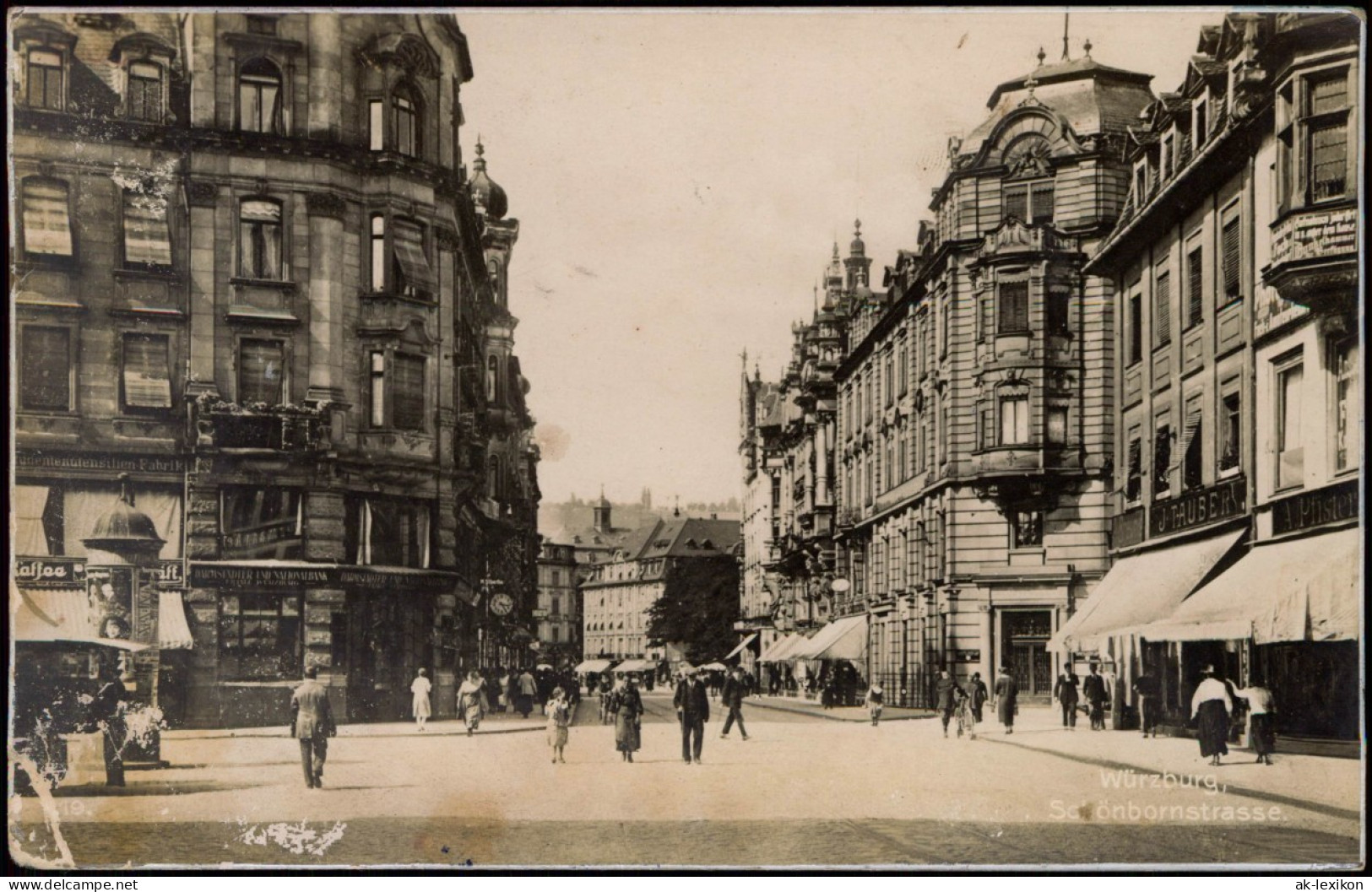 Ansichtskarte Würzburg Schönbornstrasse 1929 - Würzburg