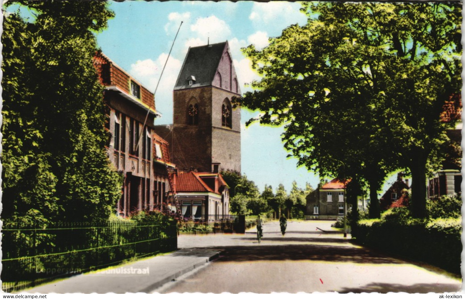 Postkaart Loppersum Strassen Ansicht Dorfansicht 1965 - Autres & Non Classés