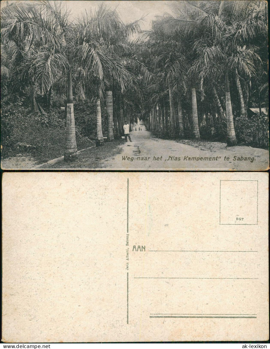 Postcard Sabang Weg Naar Het ,,Nias Kampement" Aceh Indonesia 1911 - Indonésie