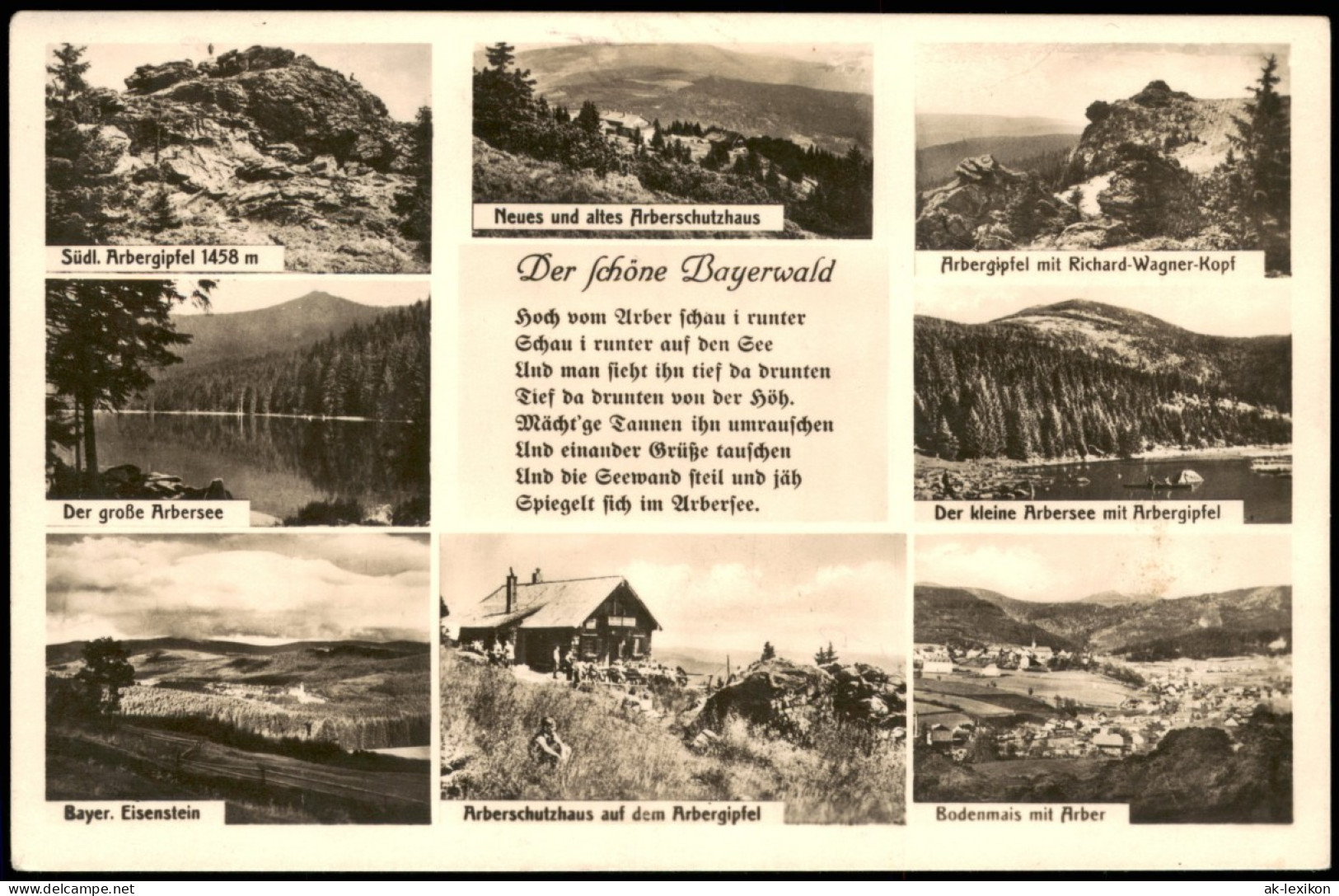 Ansichtskarte  Mehrbildkarte "Der Schöne Bayerwald" 1948 - Ohne Zuordnung