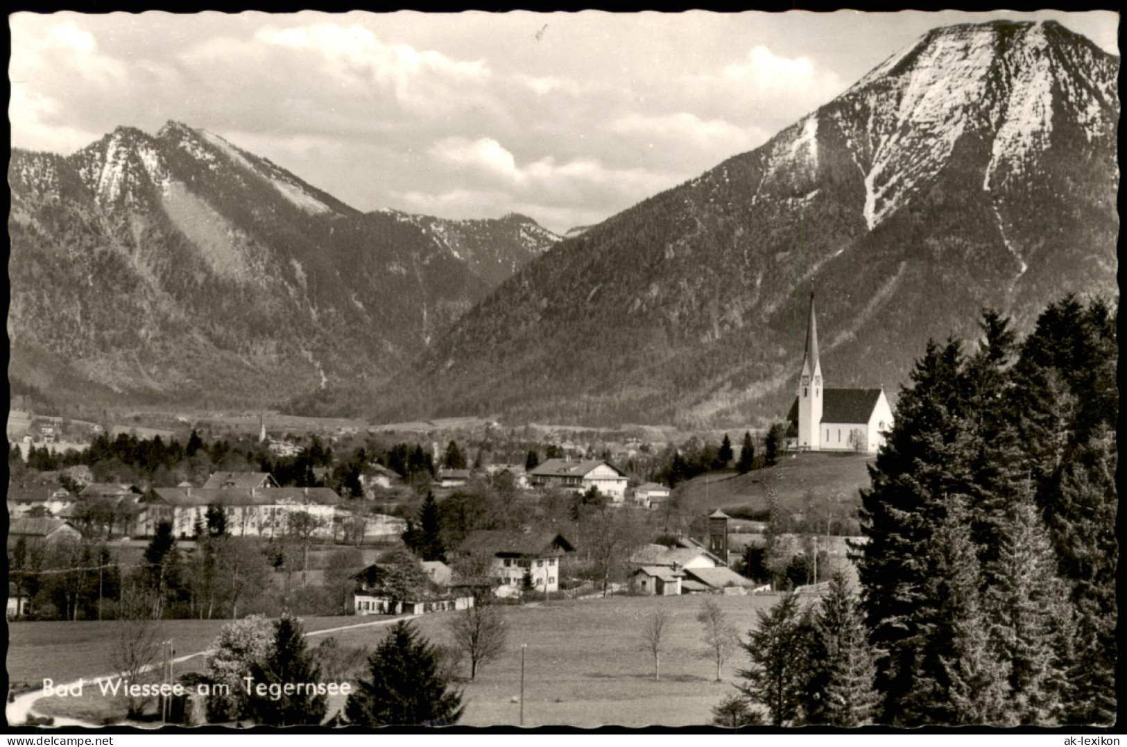 Ansichtskarte Bad Wiessee Blick Auf Die Stadt 1954 - Bad Wiessee