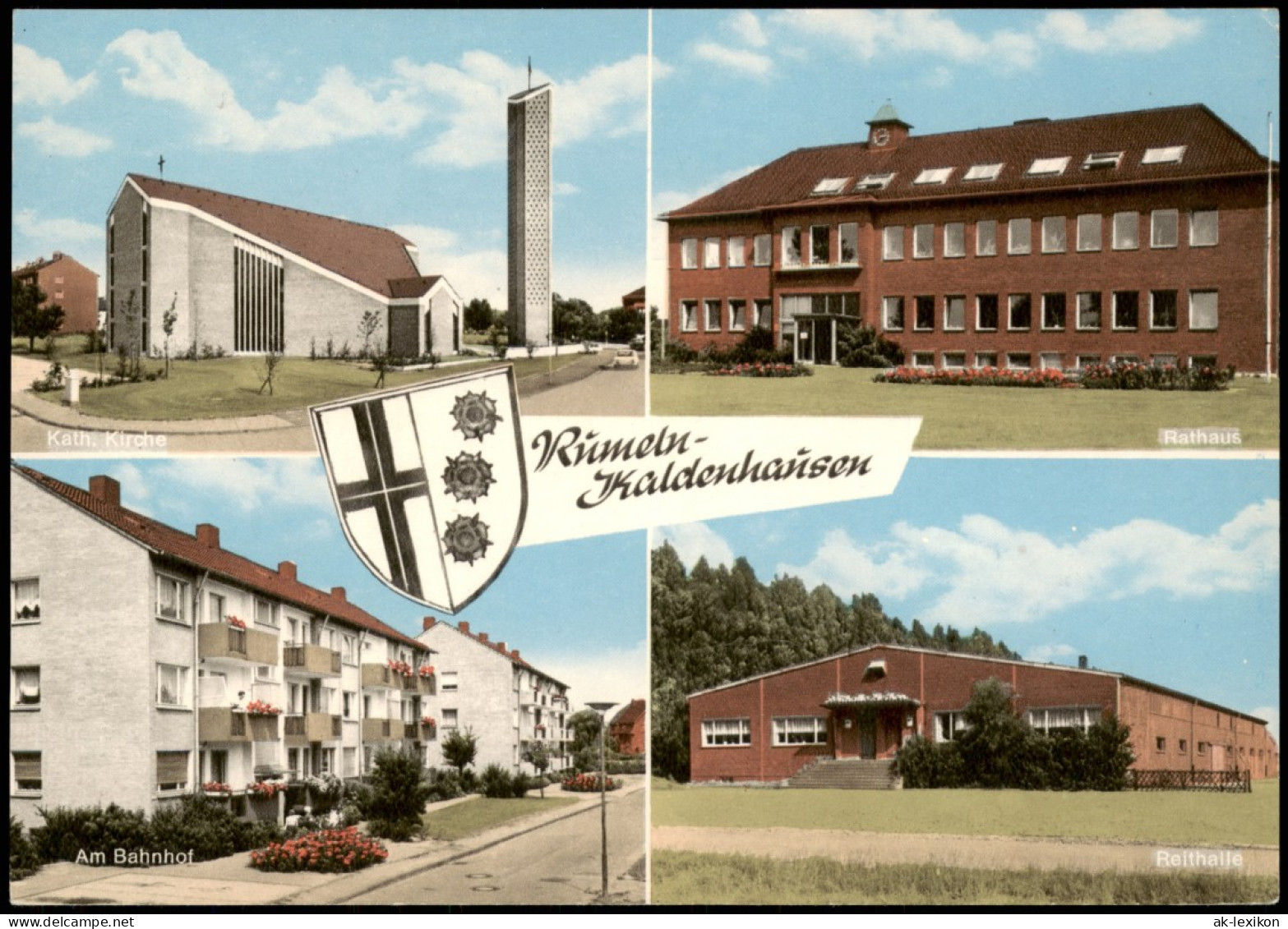 Ansichtskarte Rumeln-Kaldenhausen-Duisburg Kirche, Reithalle, Am Bahnhof 1968 - Duisburg
