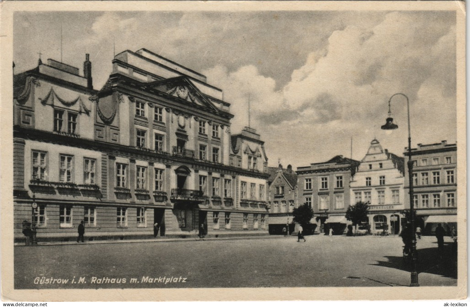 Ansichtskarte Güstrow Marktplatz 1951 - Guestrow