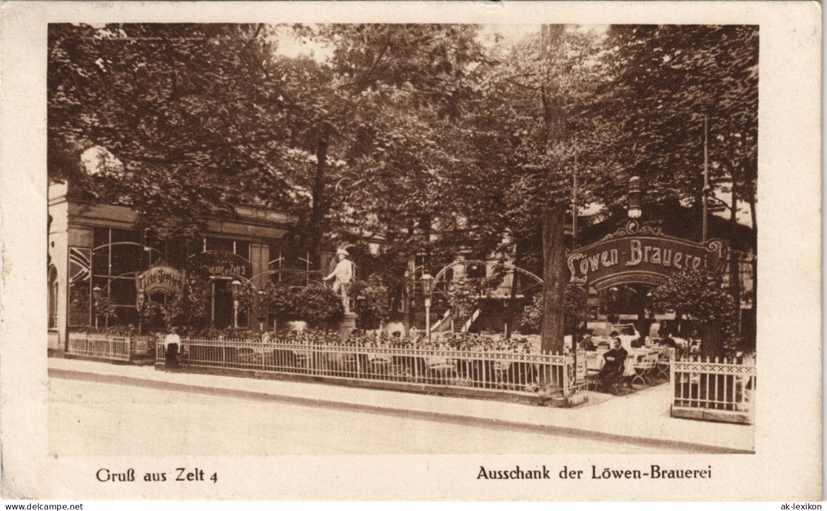 Tiergarten-Berlin In Den Zelten Zelt 4 Ausschank Löwenbräu 1921 - Tiergarten