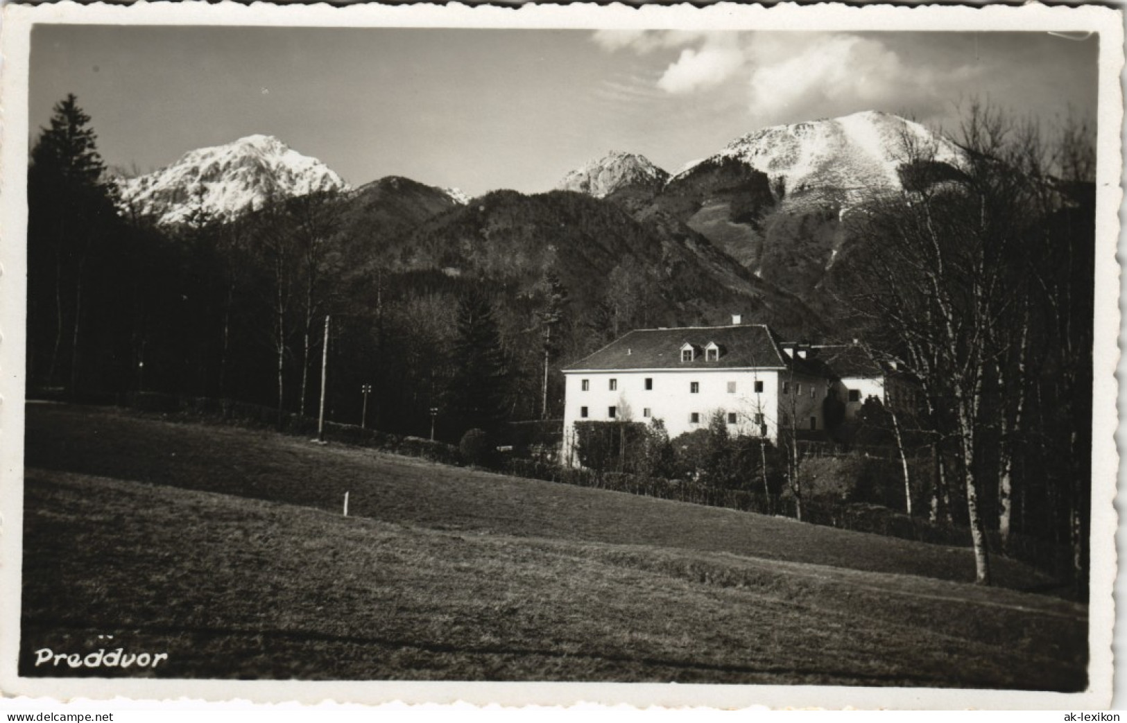 Foto Höflein Preddvor Totale, Berge Slovenia 1930 Privatfoto - Slovénie
