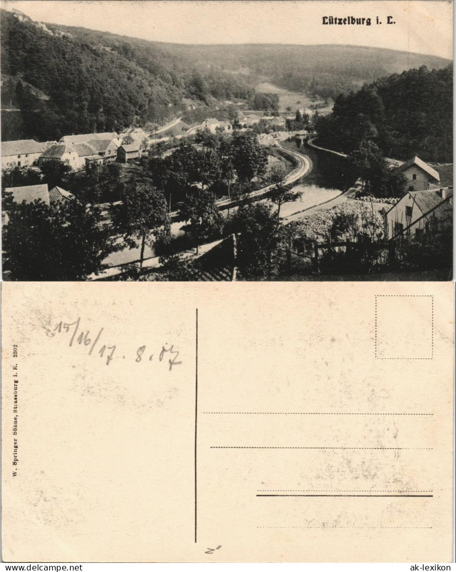 CPA Lützelburg Lutzelbourg Stadtpartie 1907 - Autres & Non Classés