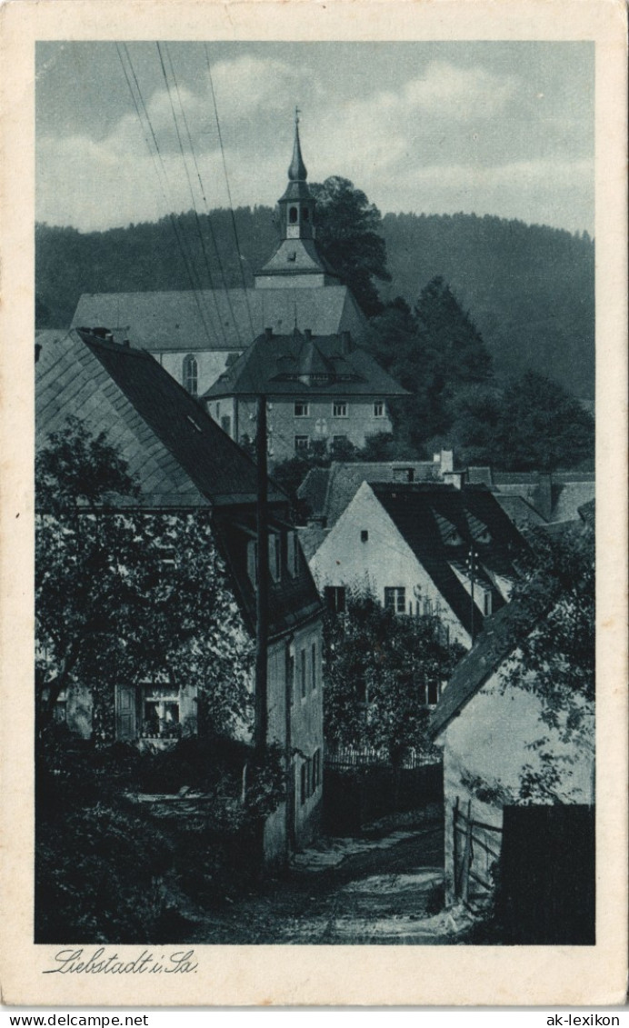 Ansichtskarte Liebstadt Straßenpartie 1942 - Liebstadt