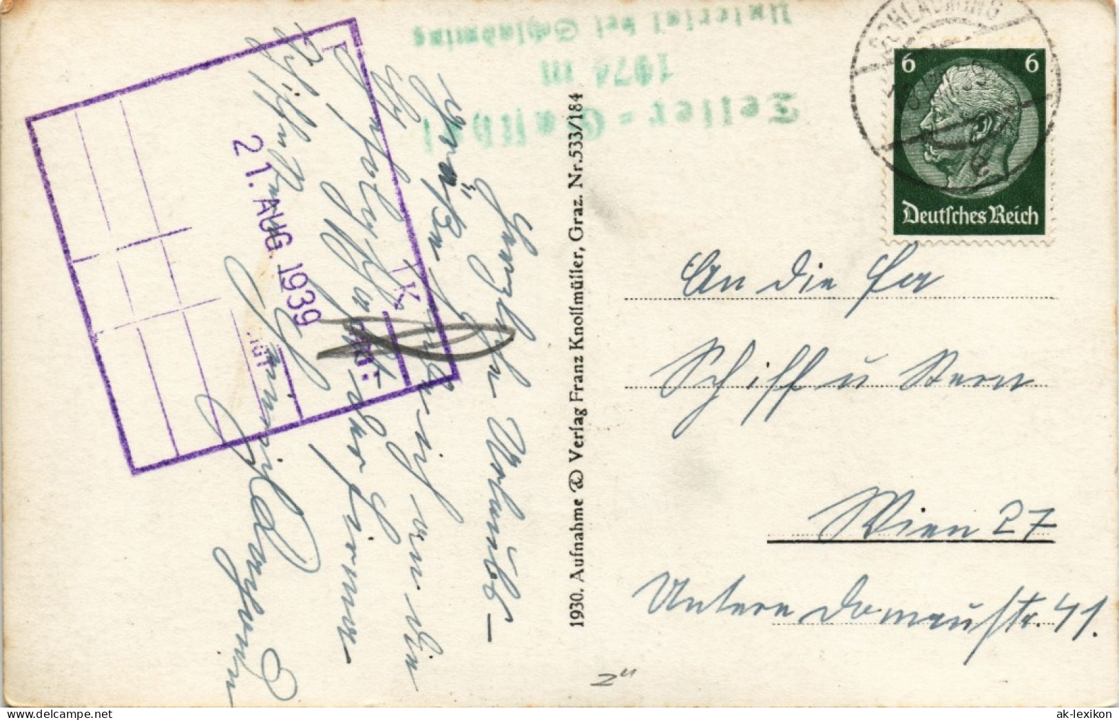 Ansichtskarte Schladming Untertal Gasthof Tetter 1937 - Other & Unclassified