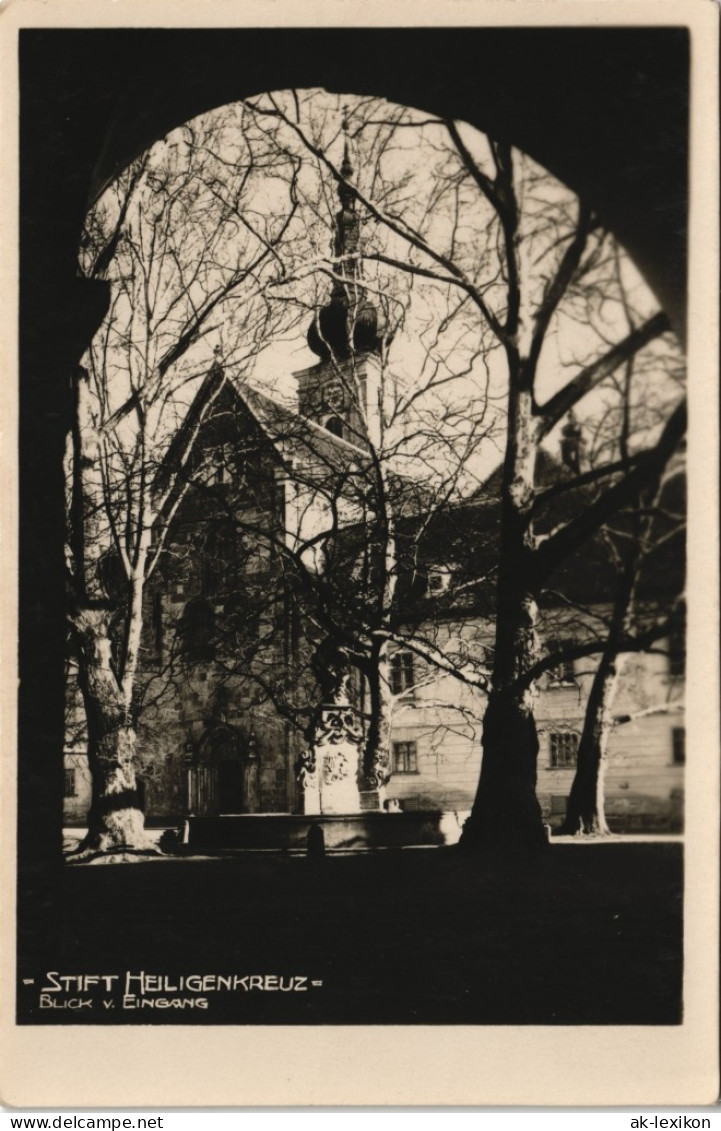 Ansichtskarte Heiligenkreuz (Niederösterreich) Stiftskirche - Eingang 1928 - Other & Unclassified
