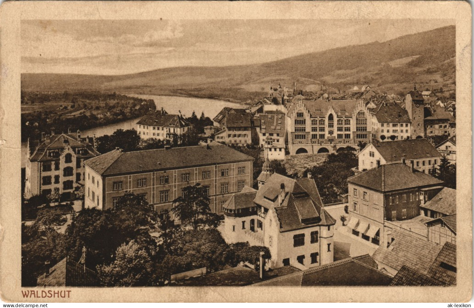 Ansichtskarte Waldshut-Waldshut-Tiengen Stadtpartie 1917 - Waldshut-Tiengen