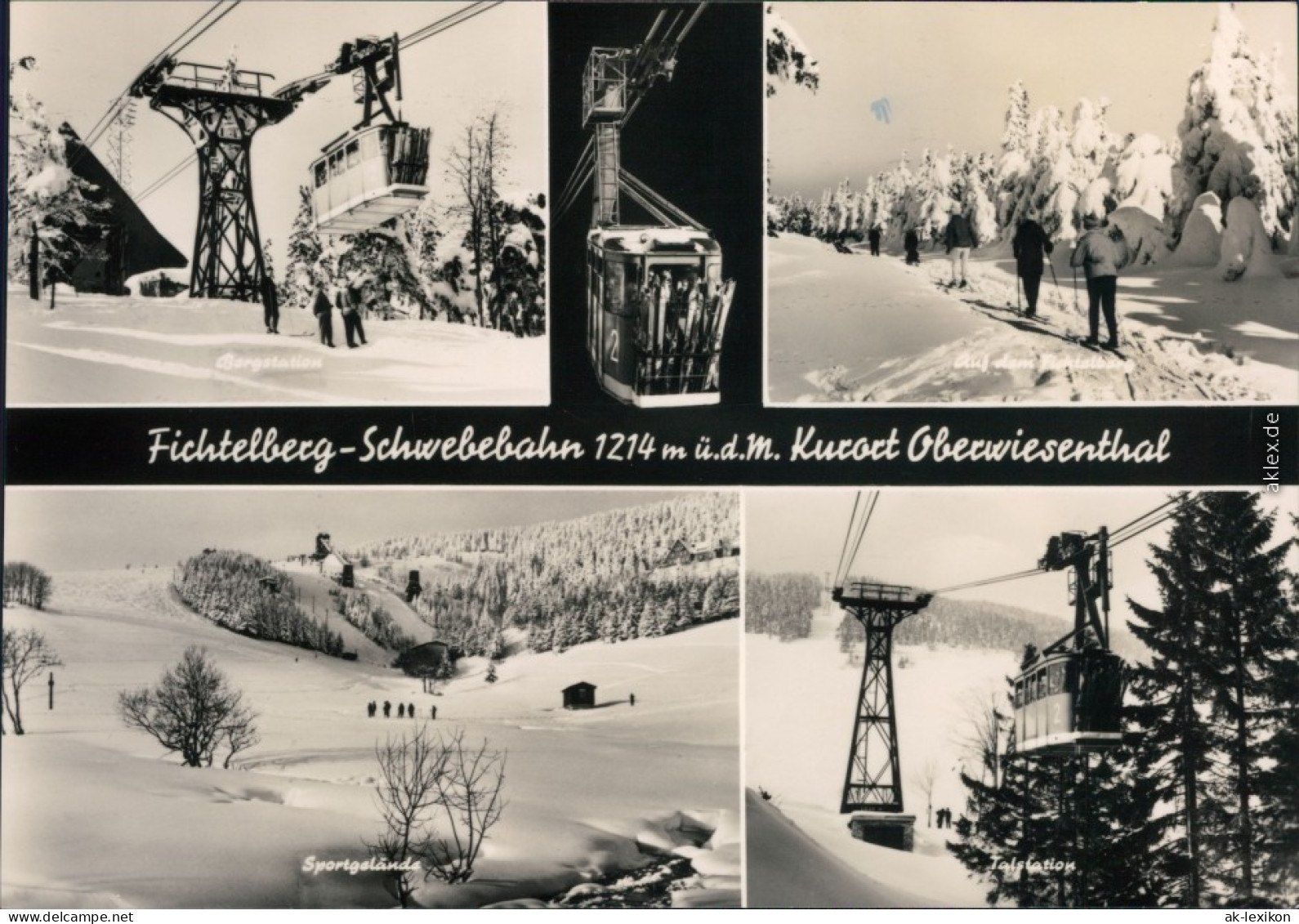 Ansichtskarte Oberwiesenthal Fichtelberg-Schwebebahn / Seilbahn 1967 - Oberwiesenthal
