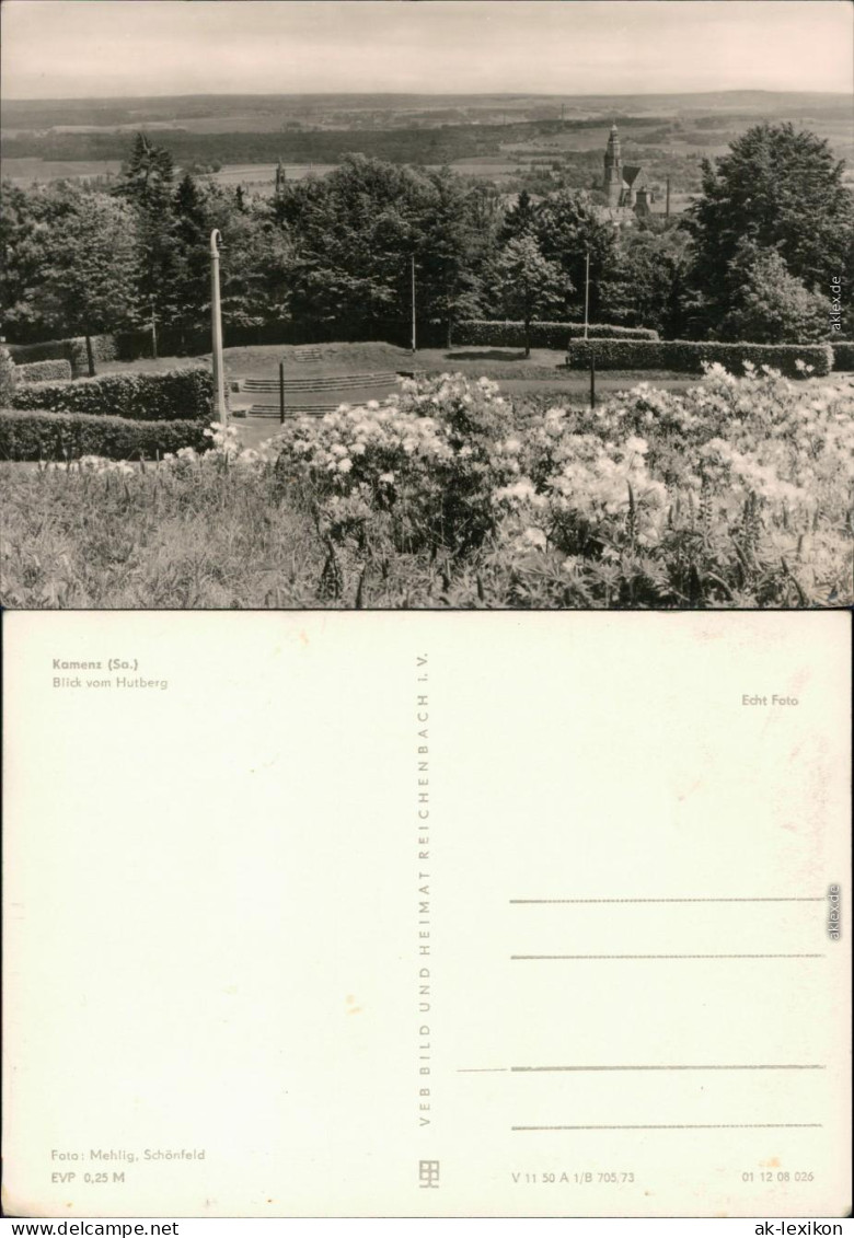 Ansichtskarte Kamenz Kamjenc Blick Vom Hutberg Auf Die Kirche 1977 - Kamenz