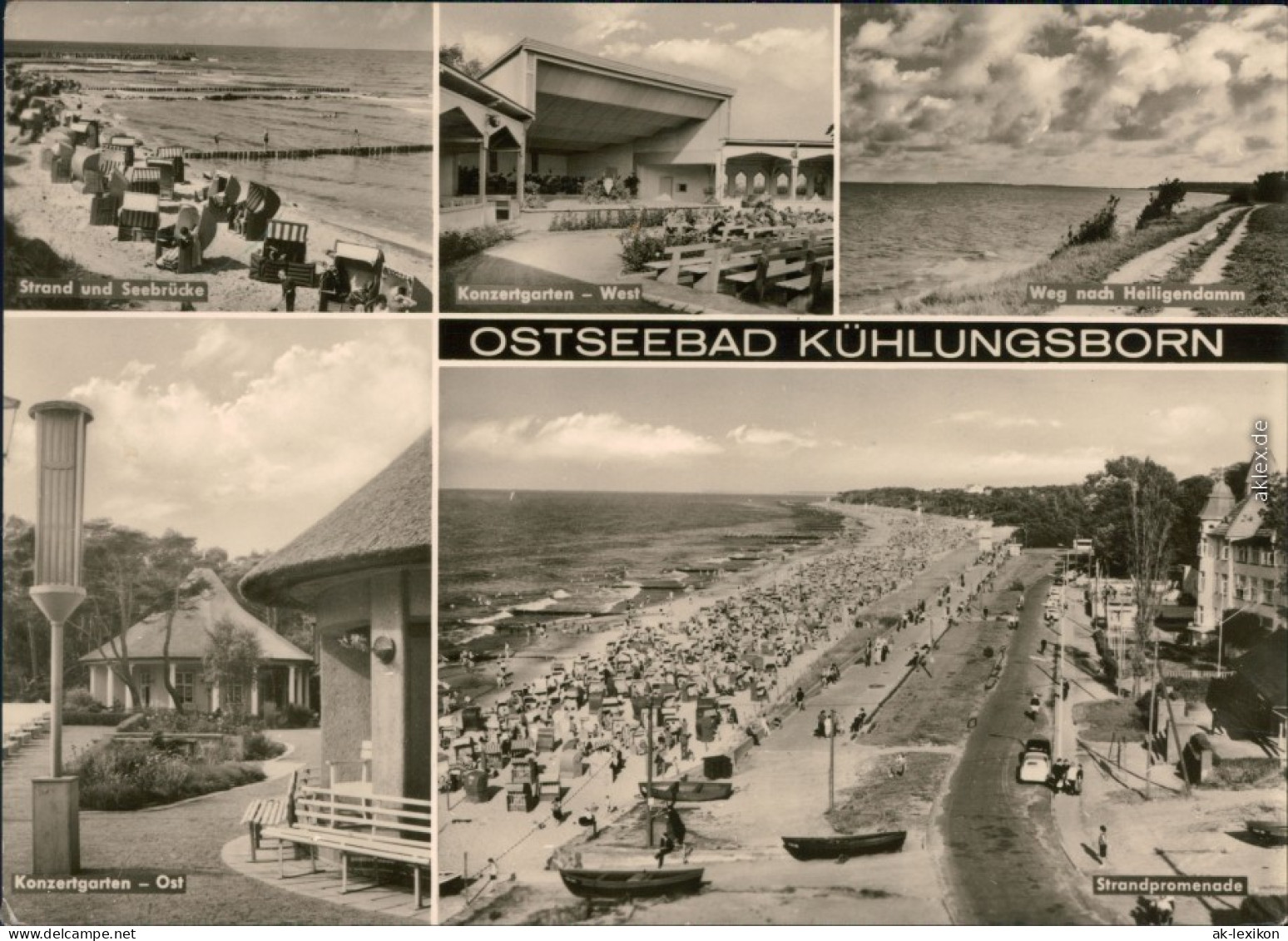 Kühlungsborn Strand Und Seebrücke, Konzertgarten - West, Heiligendamm  1976 - Kuehlungsborn