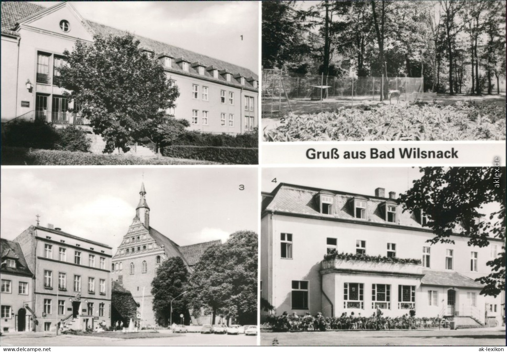 Bad Wilsnack Pflegeheim, Tierpark, Karl-Marx-Platz Mit Rathaus,  1987 - Bad Wilsnack