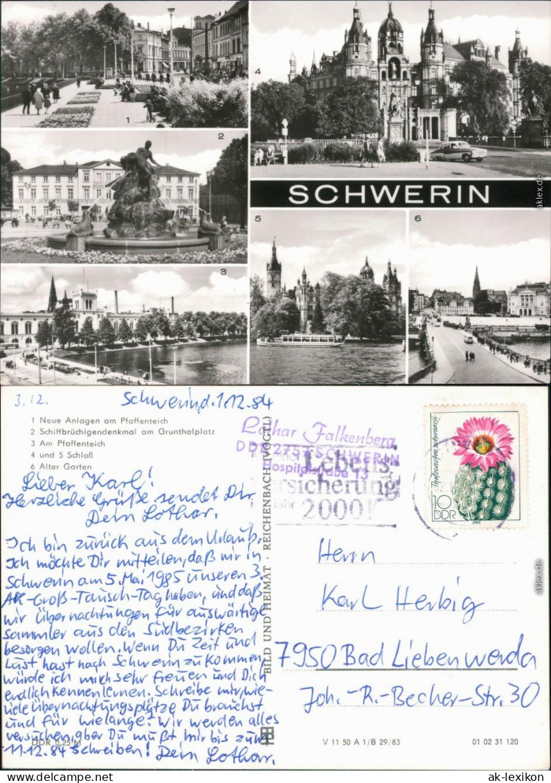 Schwerin Neue Anlagen   Pfaffenteich, Schiffbrüchigendenkmal  Alter Garten 1984 - Schwerin