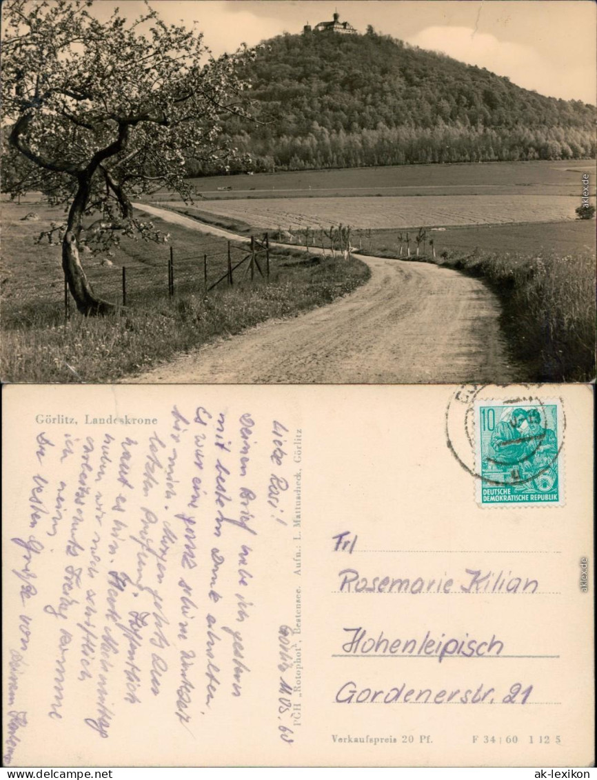 Ansichtskarte Görlitz Zgorzelec Landeskrone 1960 - Goerlitz
