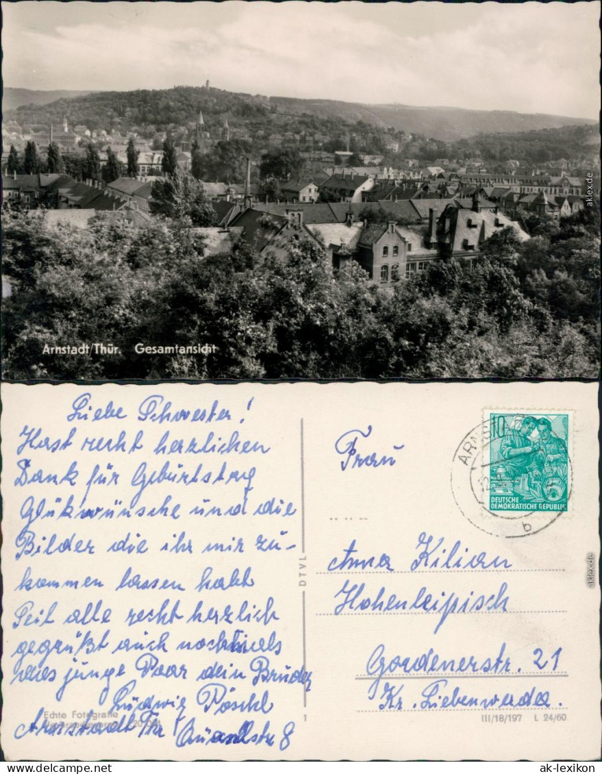 Ansichtskarte Arnstadt Panorama-Ansicht 1960 - Arnstadt