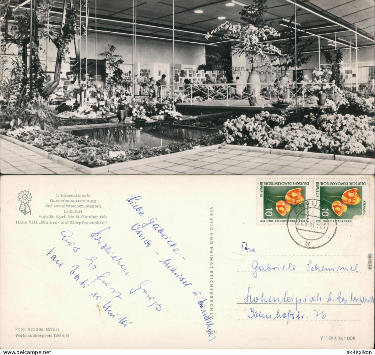 Ansichtskarte Erfurt Internationale Gartenbauausstellung Der DDR (IGA) 1961 - Erfurt