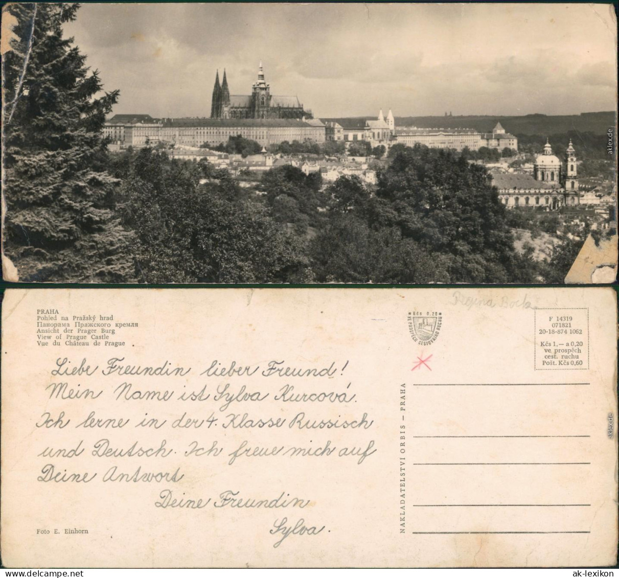 Ansichtskarte Prag Praha Vyšehrad (Wyschehrad Prager Hochburg) 1965 - Czech Republic