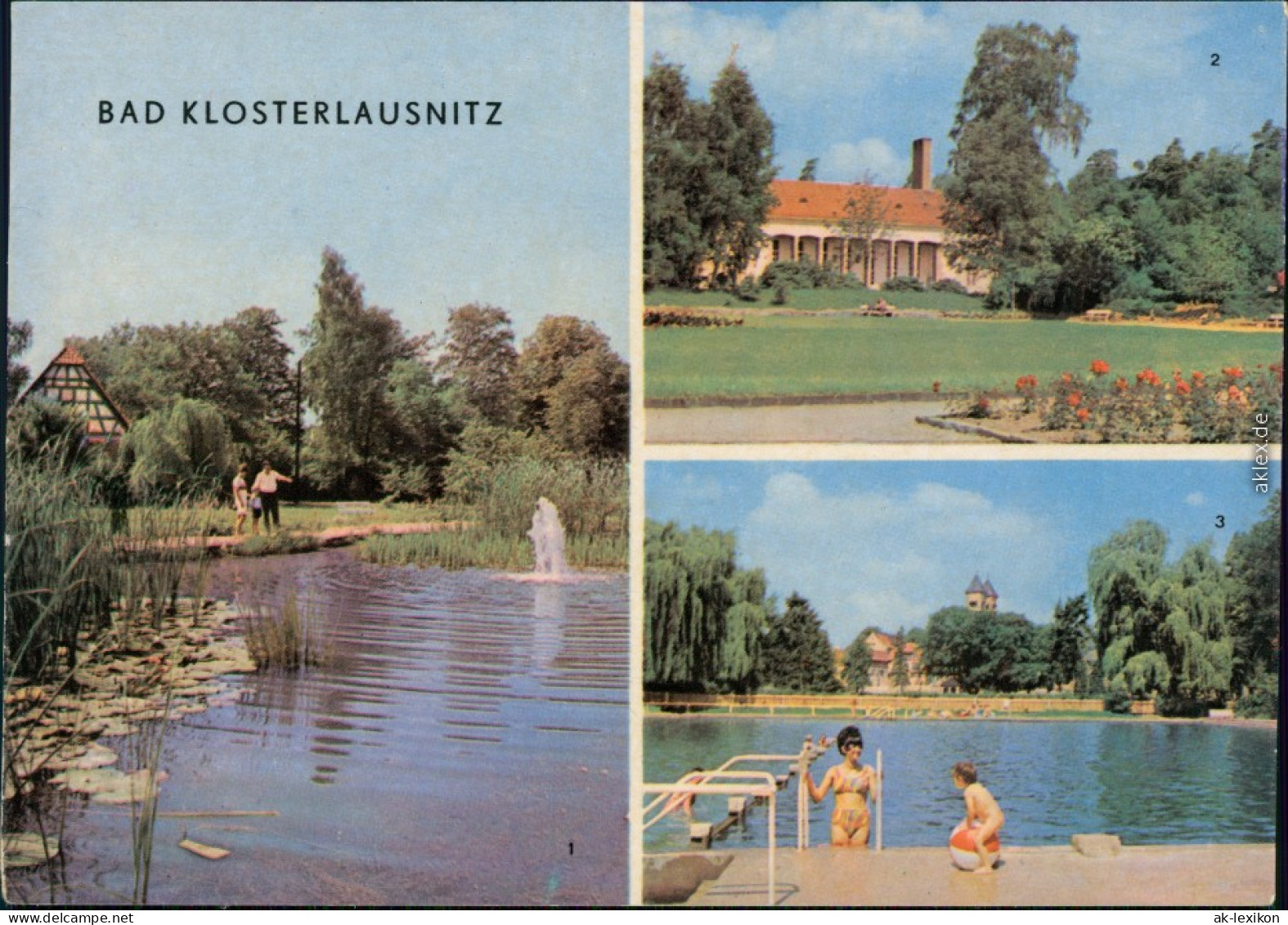 Ansichtskarte Bad Klosterlausnitz Moorbad, Kurpark, Schwimmbad 1970 - Bad Klosterlausnitz