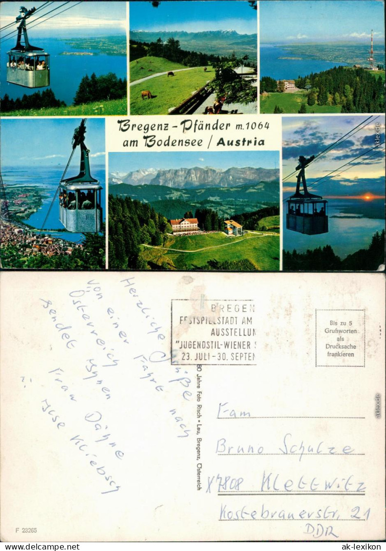 Ansichtskarte Bregenz Seilbahn Mit Baude Und Wetterspitze Und Panorama 1997 - Andere & Zonder Classificatie