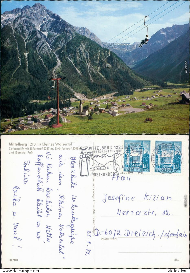 Ansichtskarte Mittelberg Panorama-Ansicht 1977 - Other & Unclassified