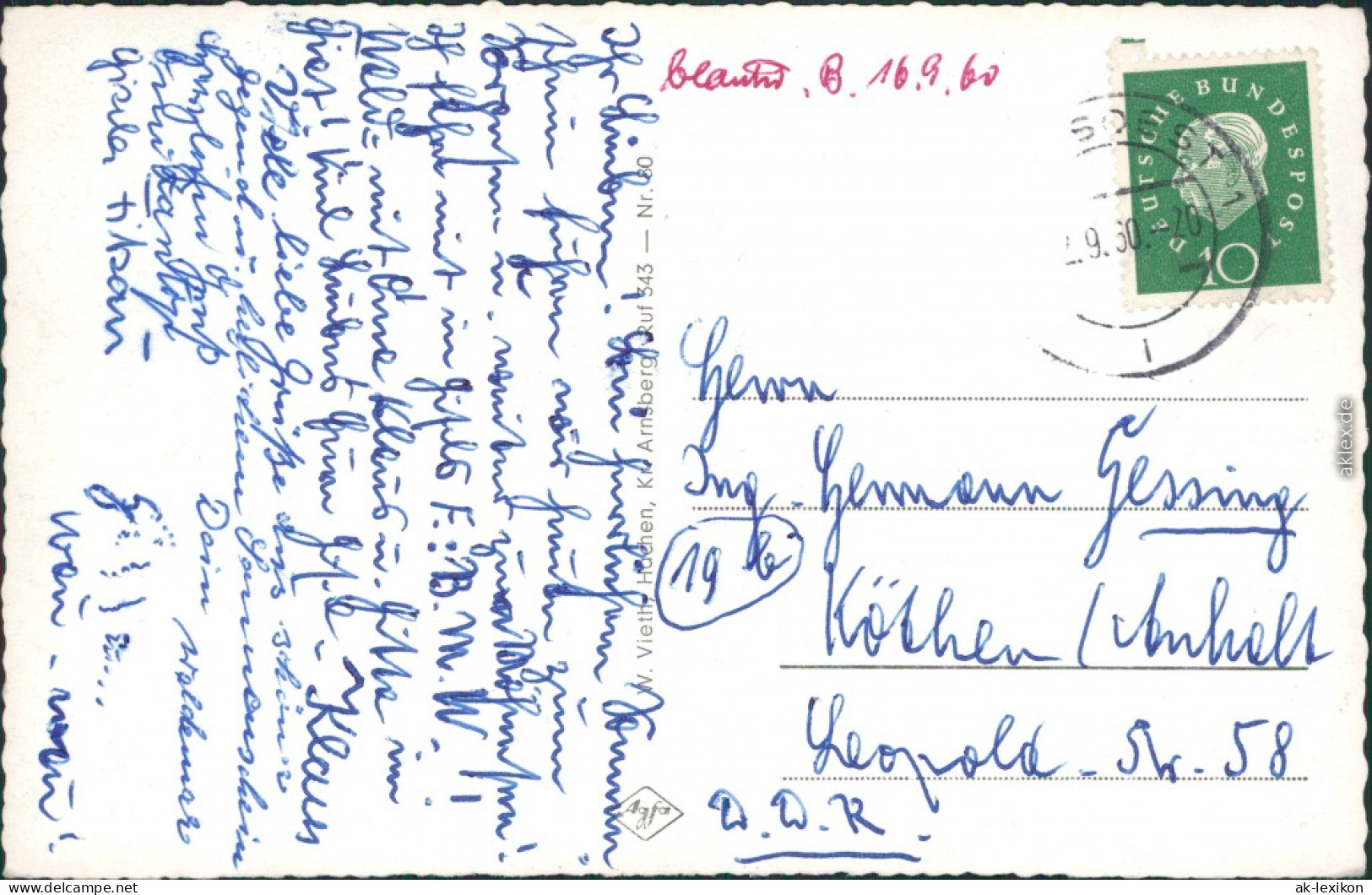 Ansichtskarte Sundern (Sauerland) Sorpesee/Sorpetalsperre 1960 - Sonstige & Ohne Zuordnung