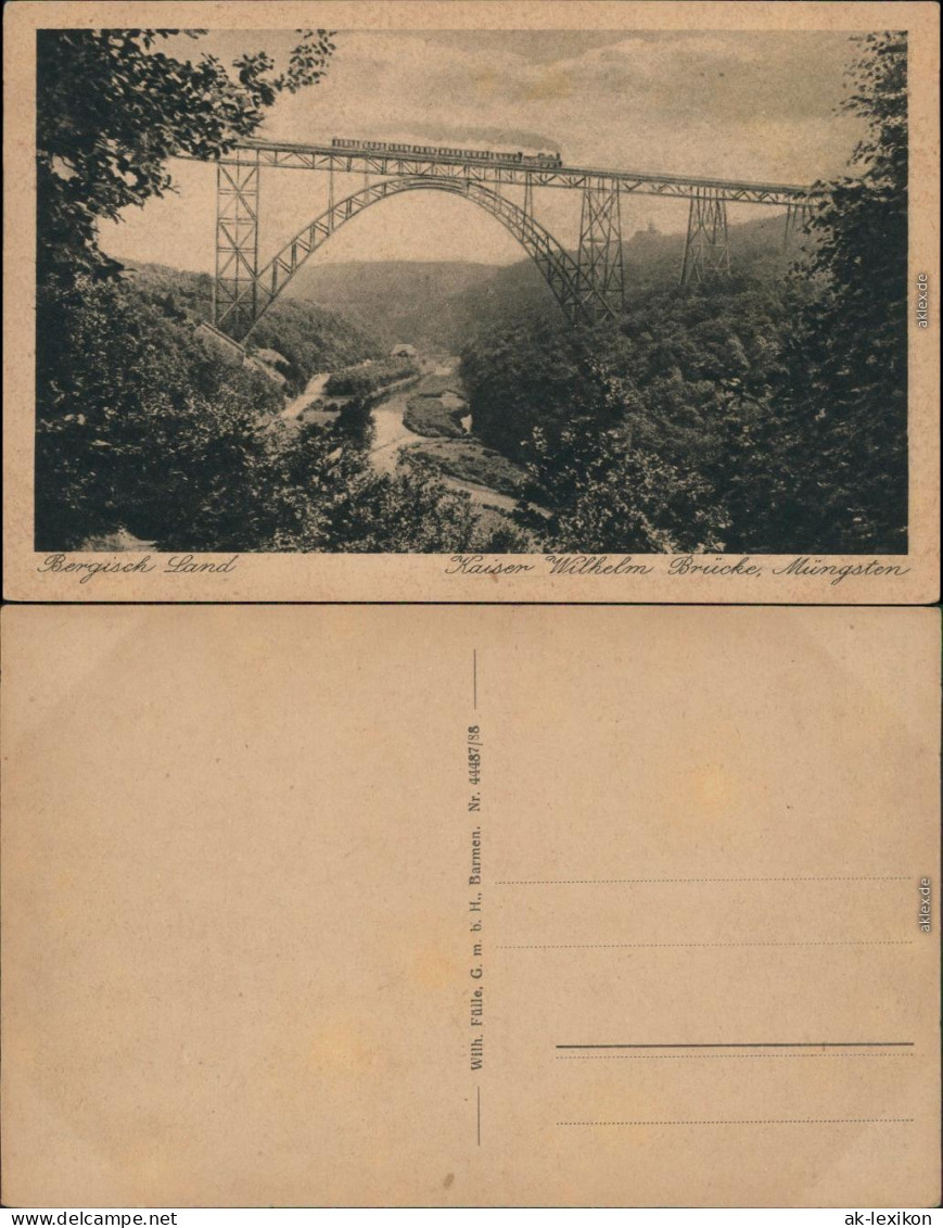 Ansichtskarte Remscheid Müngstener Brücke | Kaiser-Wilhelm-Brücke 1920 - Remscheid