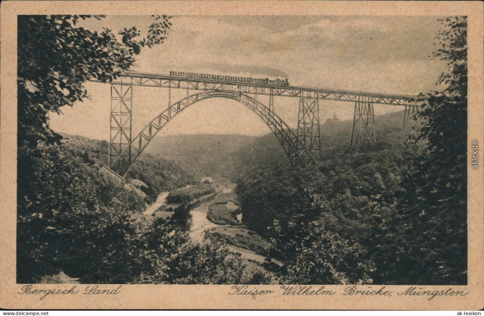 Ansichtskarte Remscheid Müngstener Brücke | Kaiser-Wilhelm-Brücke 1920 - Remscheid