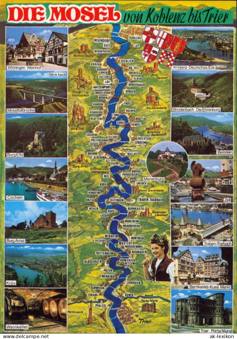 Ansichtskarte  Die Mosel - Städte Entlang Der Mosel 1991 - Other & Unclassified