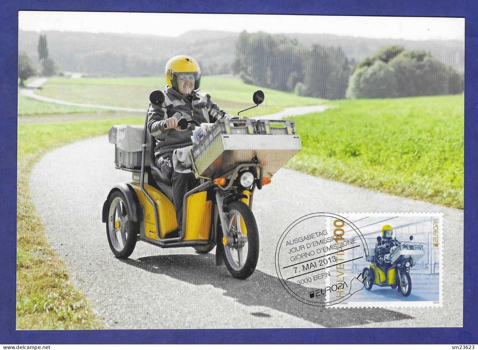 Schweiz / Helvetia   2013   Mi.Nr. 2293 , EUROPA CEPT / Postfahrzeuge - Maximum Card - Ausgabetag 7.Mai 2013 - 2013