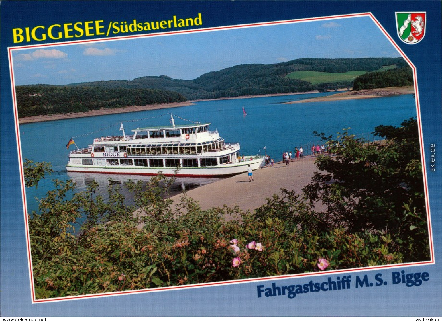 Ansichtskarte Attendorn Fahrgastschiff M.S. Bigge 1985 - Attendorn