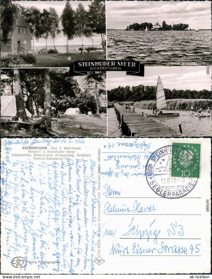 Wunstorf Dückerstuben, Inseln Wilhelmstein, Zeltplatz, Steg 1960 - Wunstorf