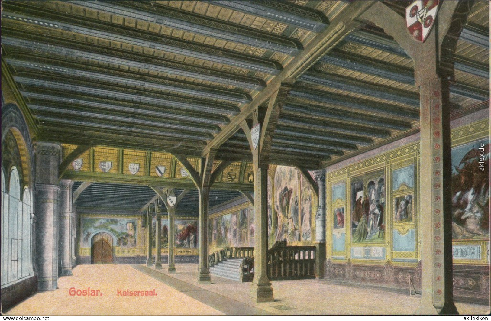 Ansichtskarte Goslar Kaiserpfalz / Kaiserhaus: Kaisersaal 1910 - Goslar