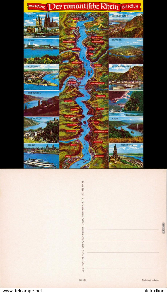 Ansichtskarte  Rhein (Fluss) - Vom Mainz Bis Köln 1975 - Non Classés