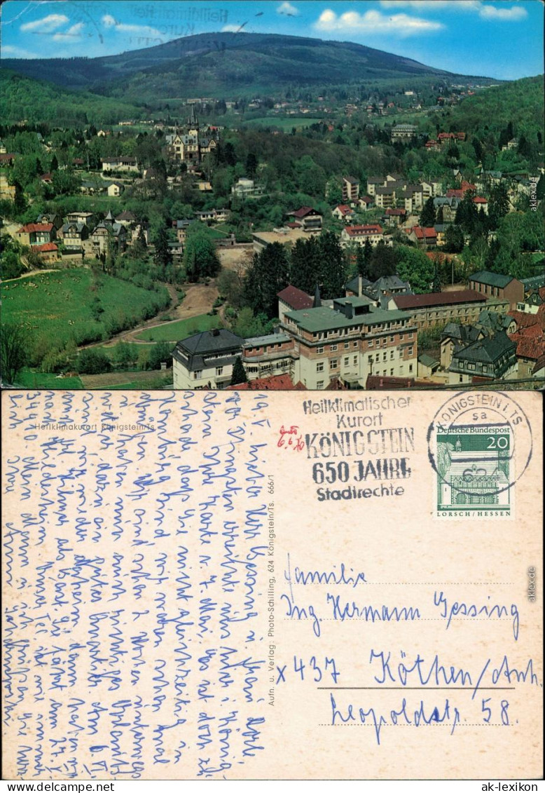 Ansichtskarte Königstein (Taunus) Panorama-Ansicht 1970 - Koenigstein