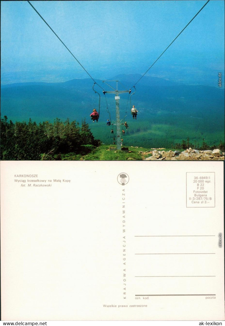 Ansichtskarte  Riesengebirge (Krkonoše) - Sessellift 1975 - Non Classés