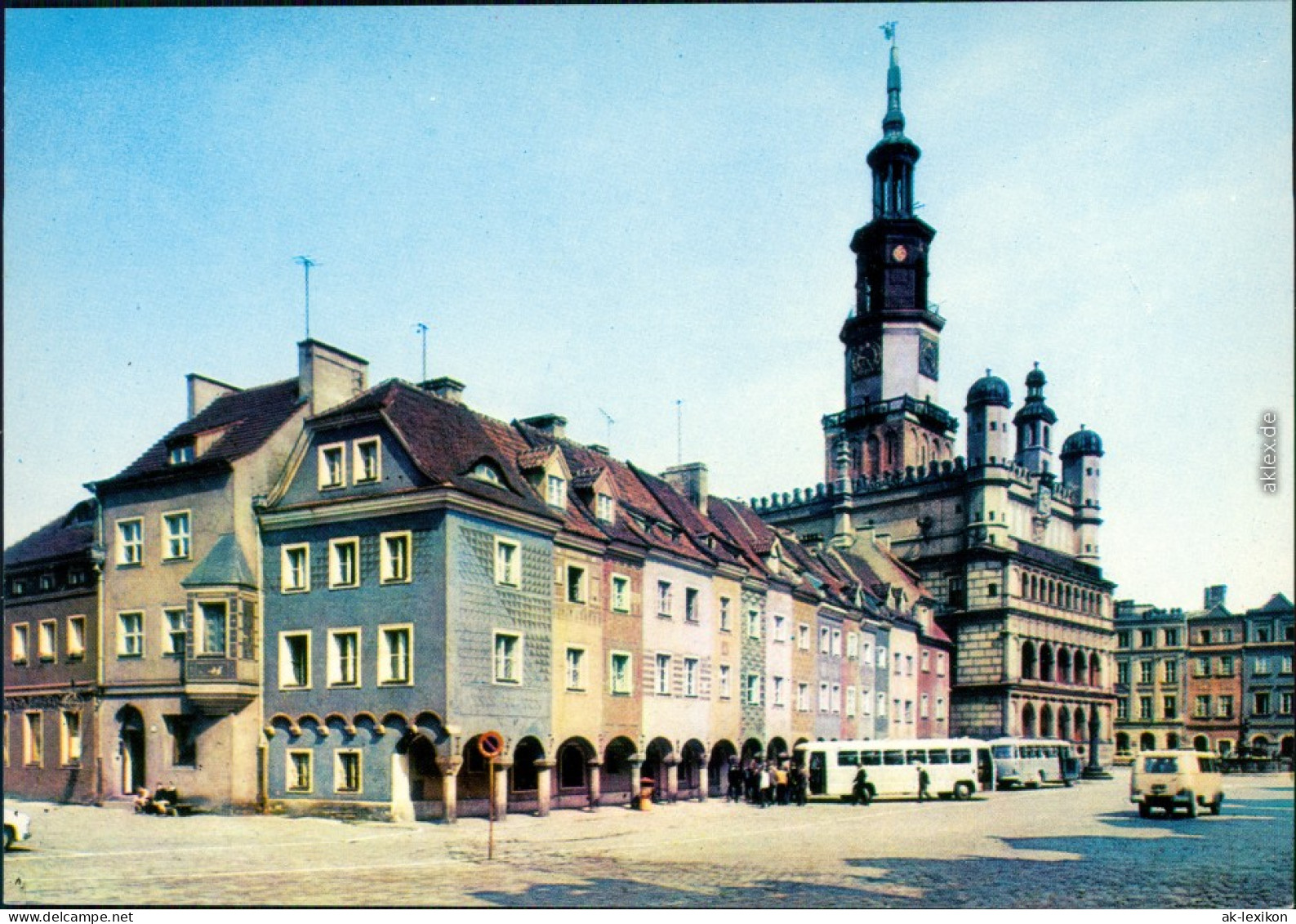 Ansichtskarte Posen Poznań Fragment Starego Rynku Platz 1973 - Pologne